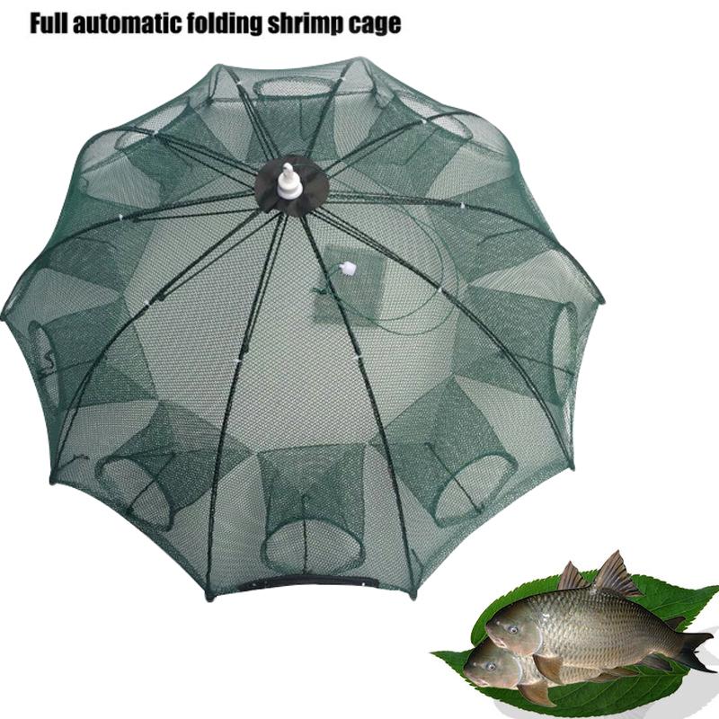 10 Holes Crayfish Net Cast Folding Fishing  Nets Automatic