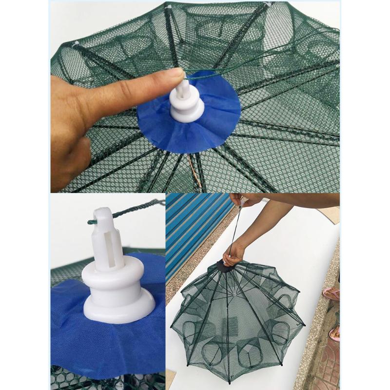 10 Holes Crayfish Net Cast Folding Fishing  Nets Automatic