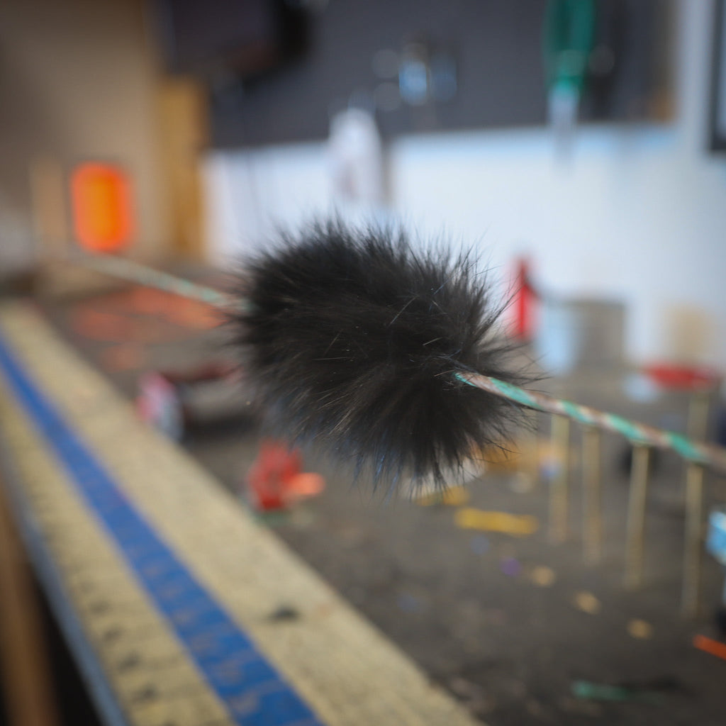 Rabbit Fur Bow String Silencers - Black