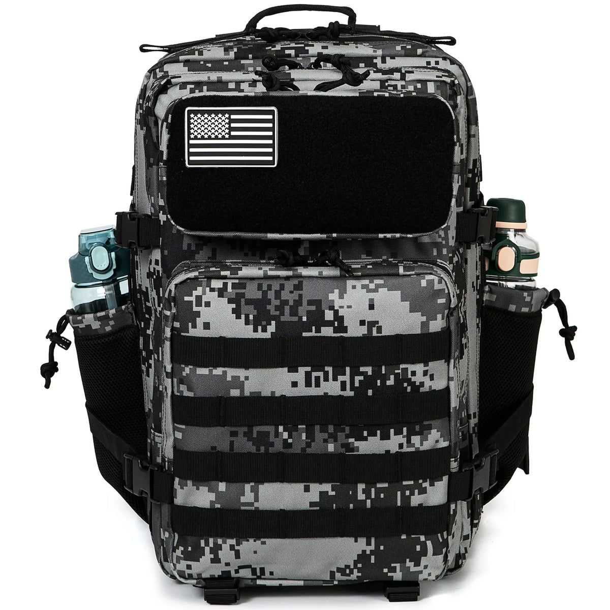 45L Tactical Backpack survival Bag Hunting MOLLE Backpack GYM For Men EDC Outdoor Hiking Rucksack Witch Bottle Holder