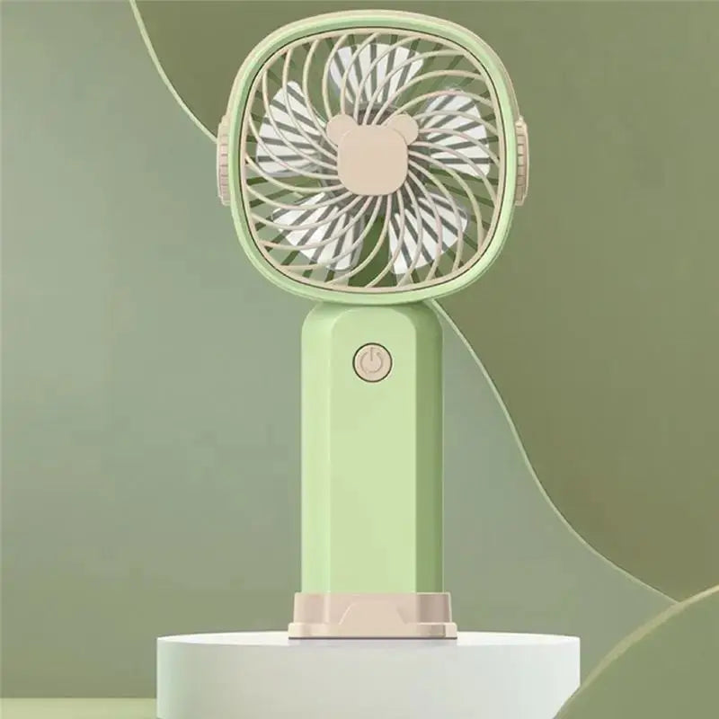 Rechargeable Handheld Fan 3-Speed 400mAh with Phone Holder, Compact 6.7 in (17 cm) Portable Personal Fan