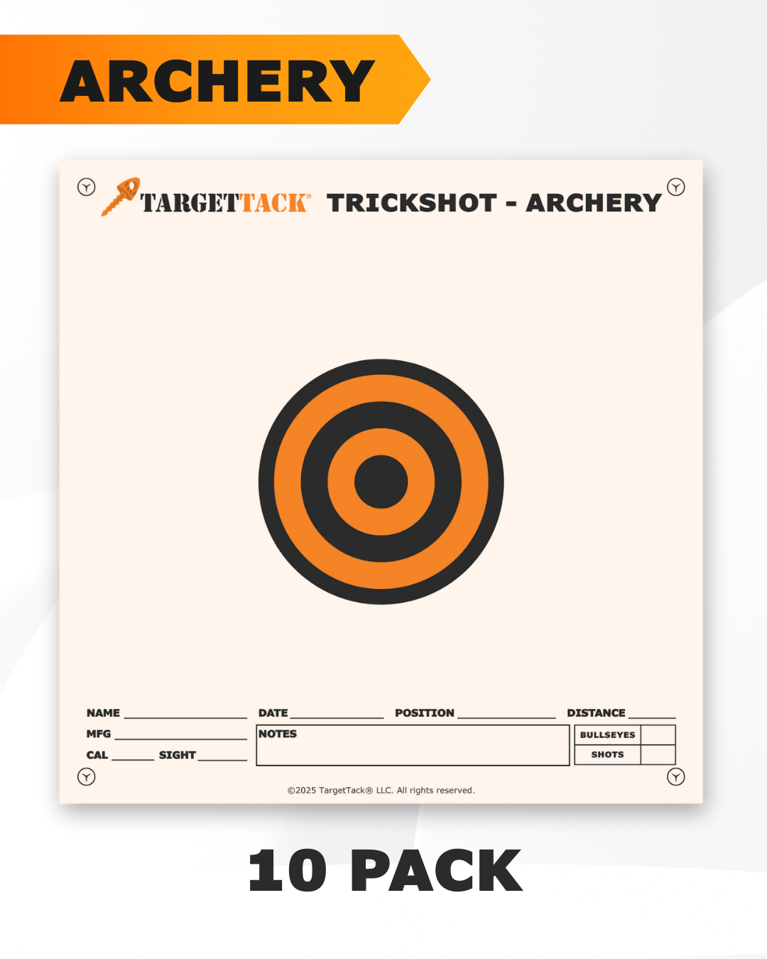 12" by 12" Archery Practice Targets - 10 Pack