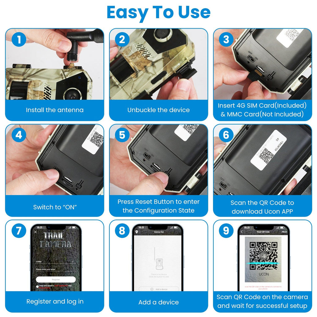 4K Solar Trail Camera with 4G Connectivity & Night Vision