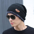 Coral Fleece Scarf Winter Hat Soft Men Beanie Warm Hat Knit Letter Double Layer Cap Gorgas Bonnet Knitted Hat Set Outdoor Sport Warm Beanies Hat For Men Knitted Hats Bandana Hiking Camping Kid Neck Warmer Cap
