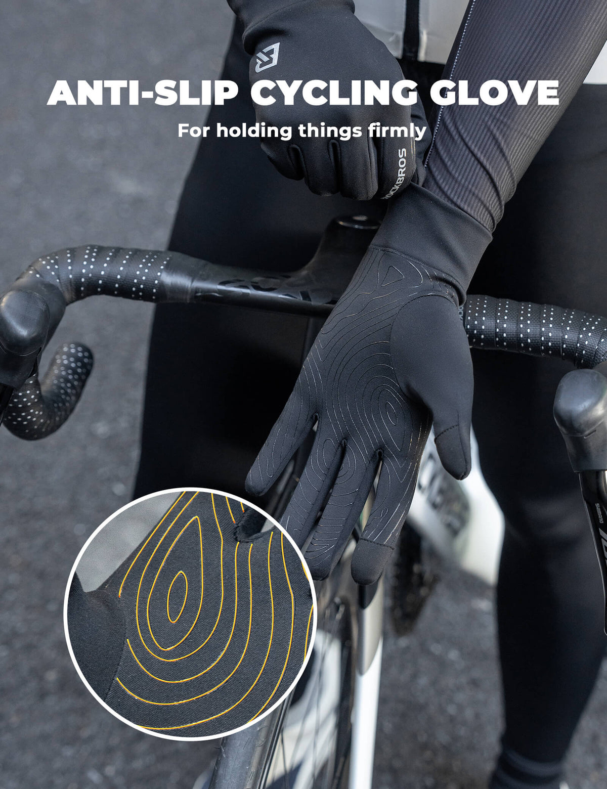 Full finger winter cycling gloves